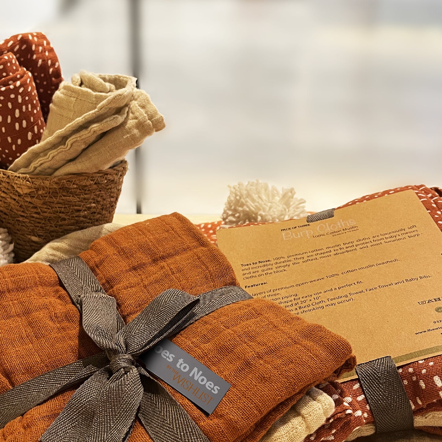 Cinnamon Burp Cloth (Pack of 3)