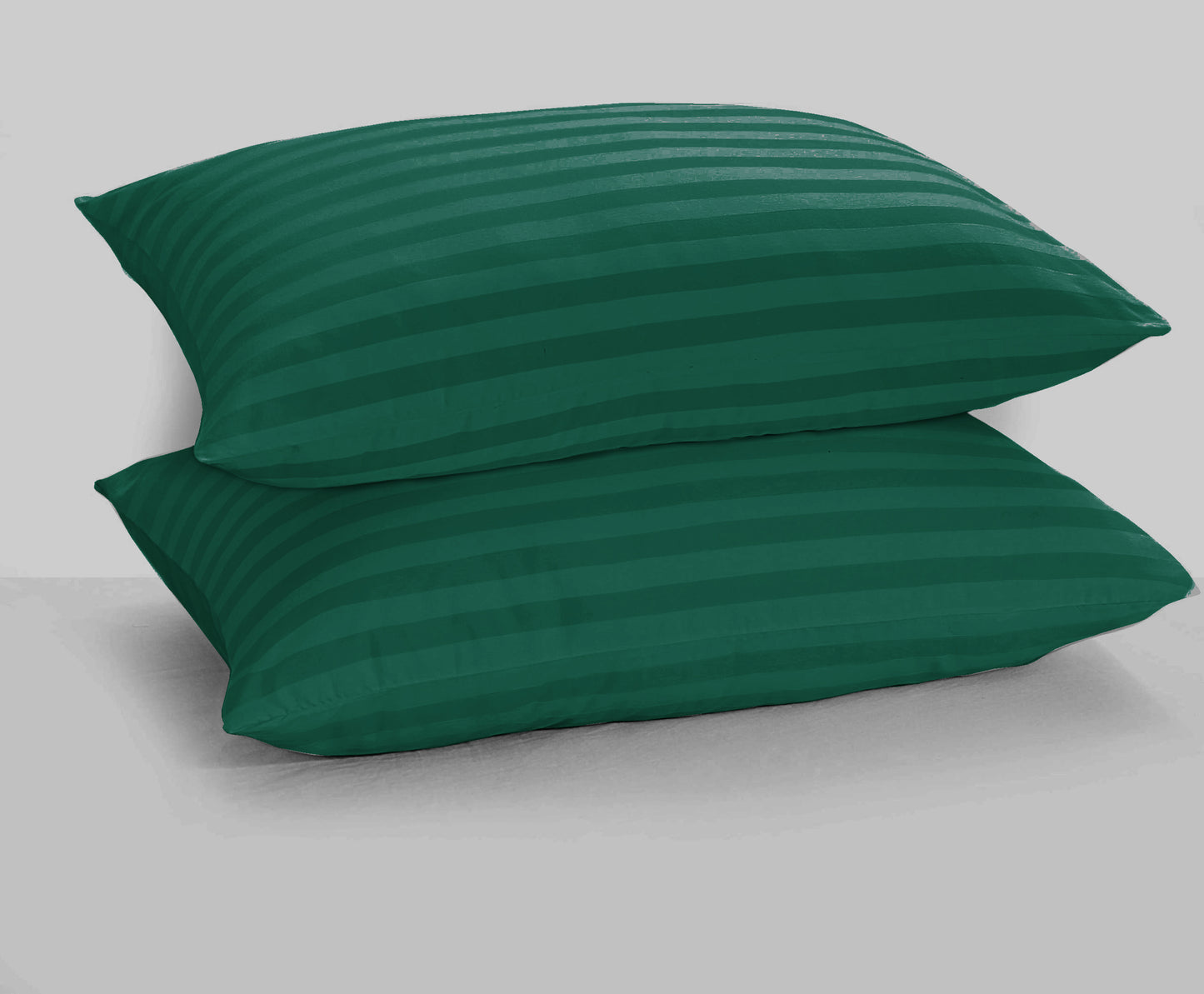 2 Teal Stripe Sateen Pillowcovers