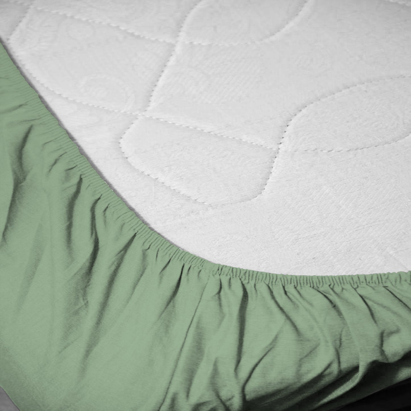 Smoke Green Fitted Sheet