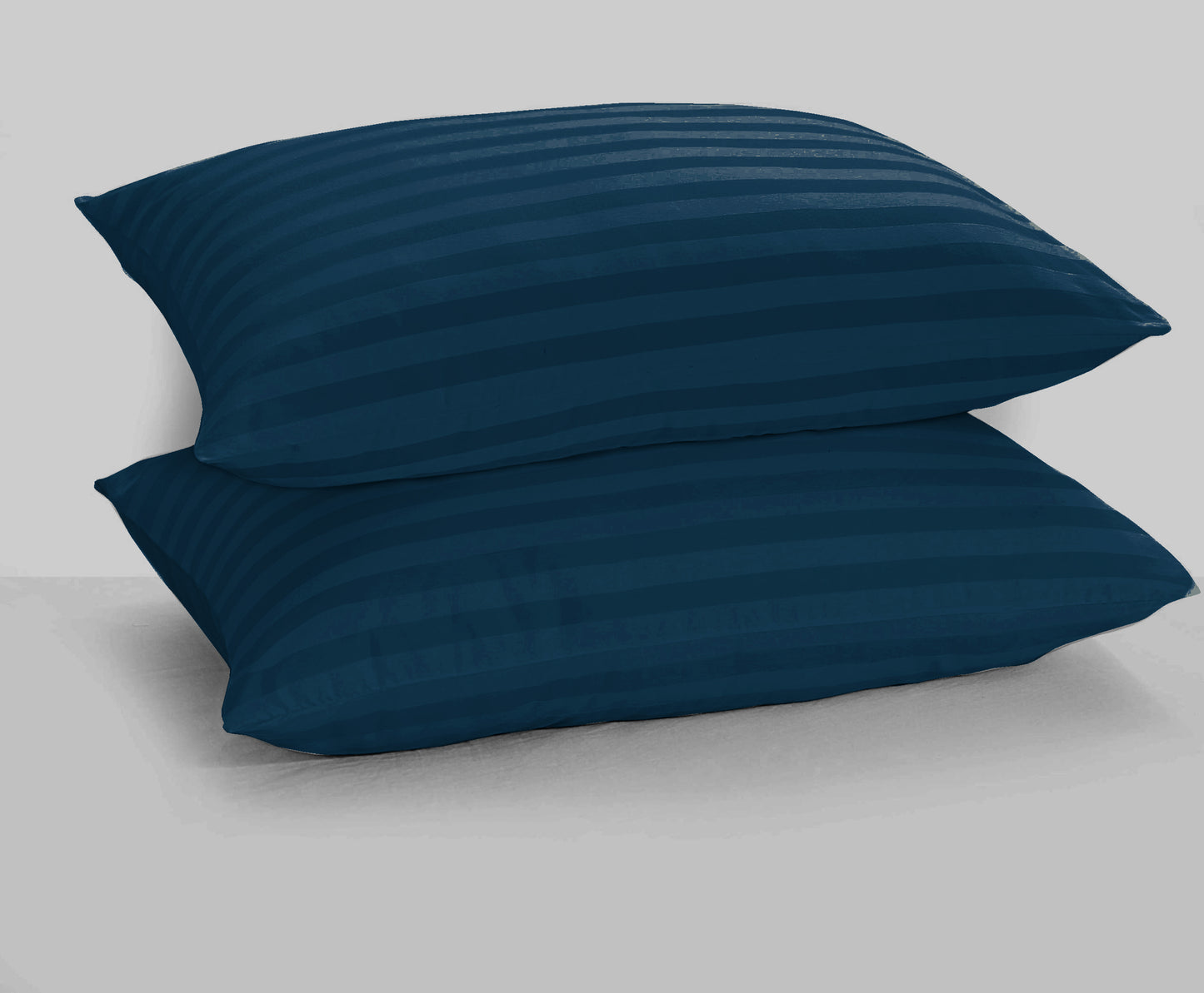 2 Blue Opal Stripe Sateen Pillowcovers