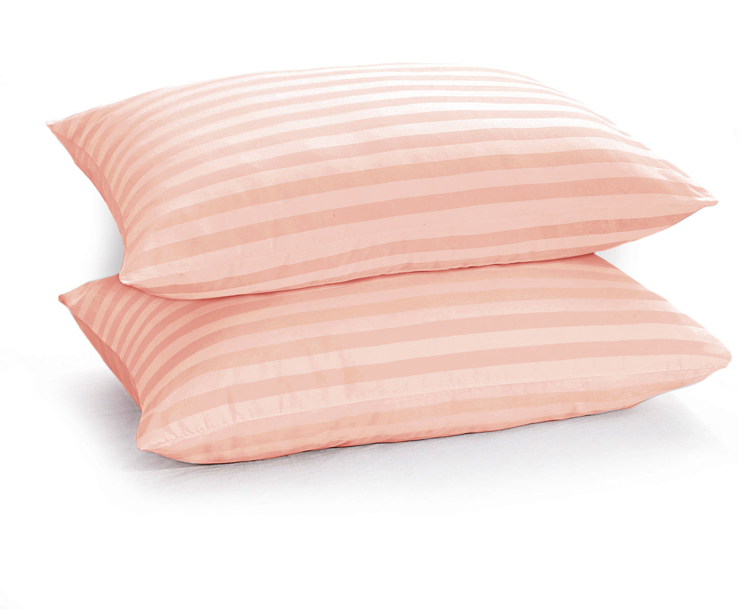 2 Blush Stripe Sateen Pillowcovers