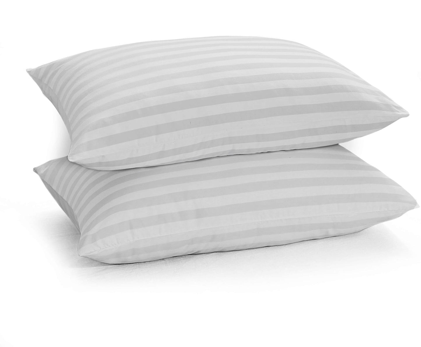 2 Glacier Grey Sateen Pillowcovers