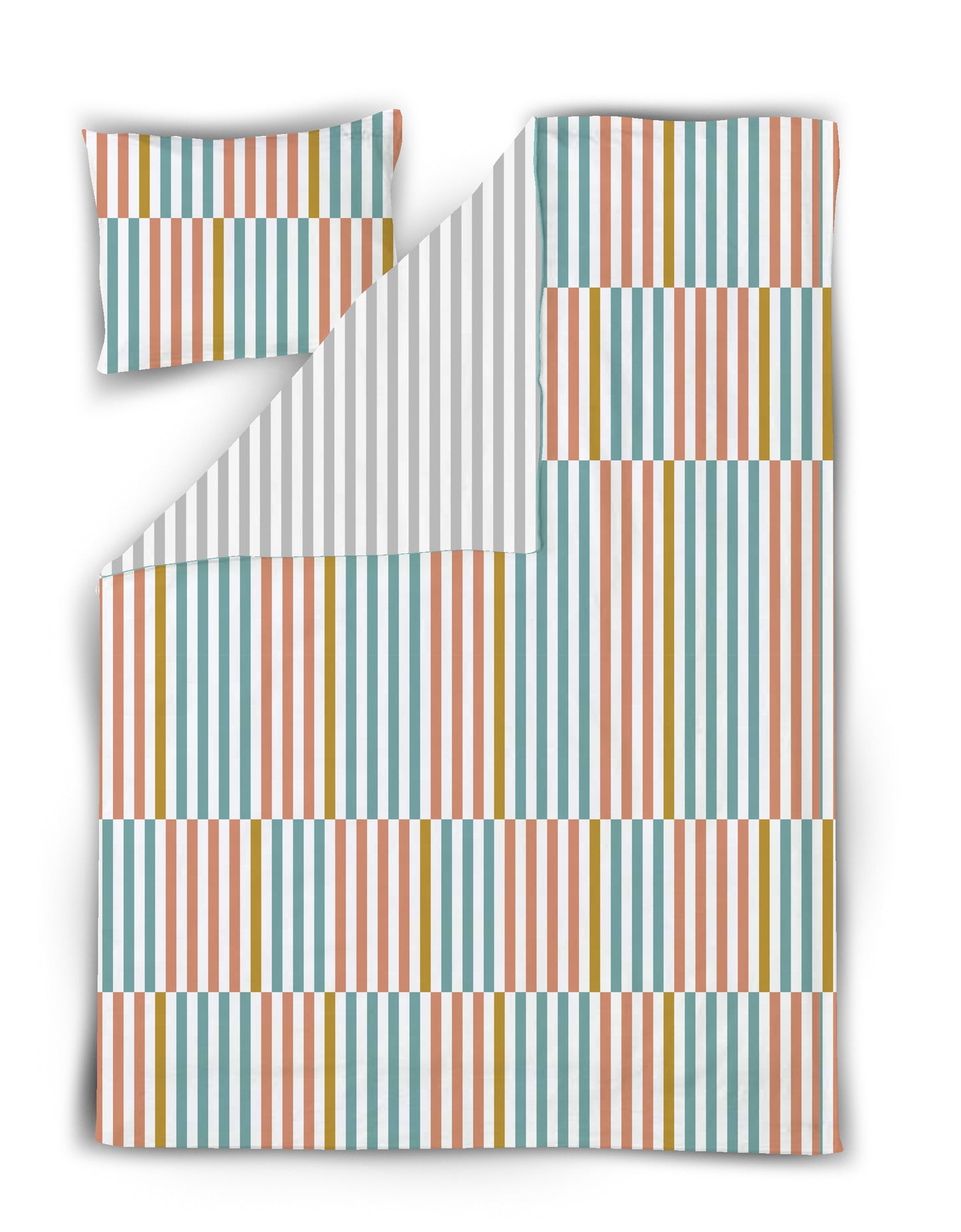 Shifted Stripes Duvet Cover Set