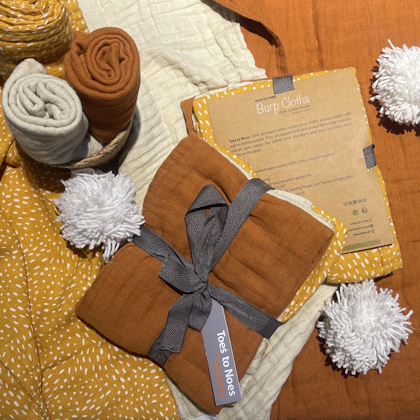 Beeswax Burp Cloth (Pack of 3)