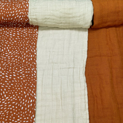 Cinnamon Burp Cloth (Pack of 3)
