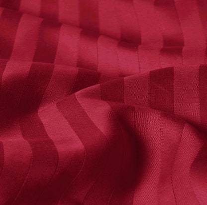 Poppy Stripe Sateen Flatsheet Set