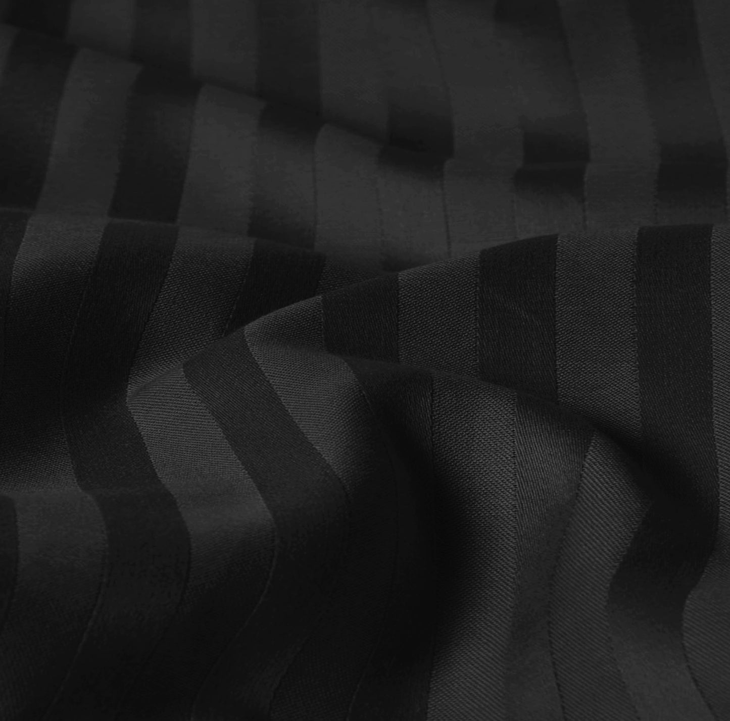 Black Mamba Stripe Sateen Flatsheet Set