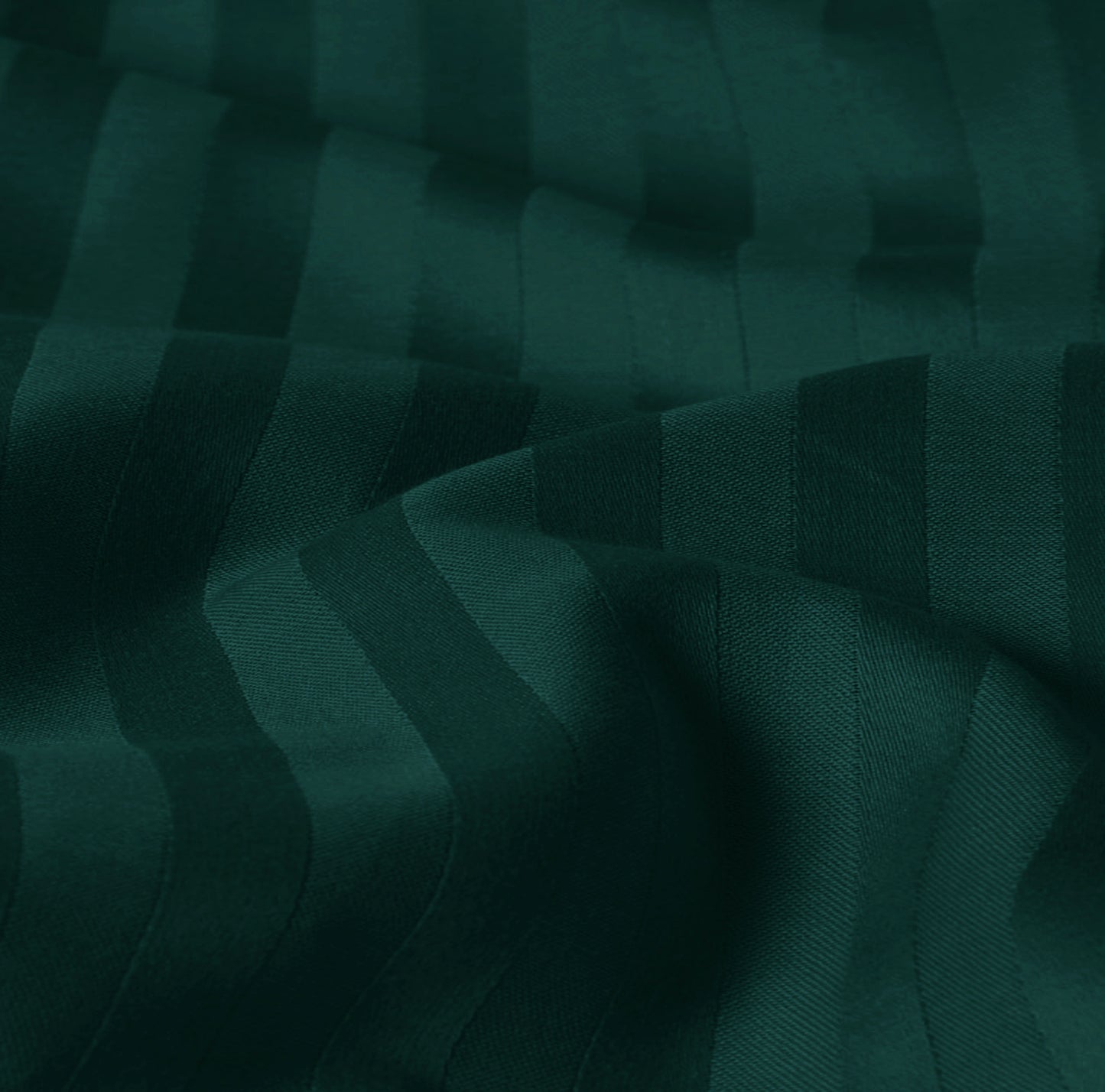 Teal Stripe Stripe Sateen Flatsheet Set