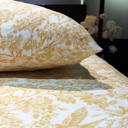 Golden Bird Flat sheet Set