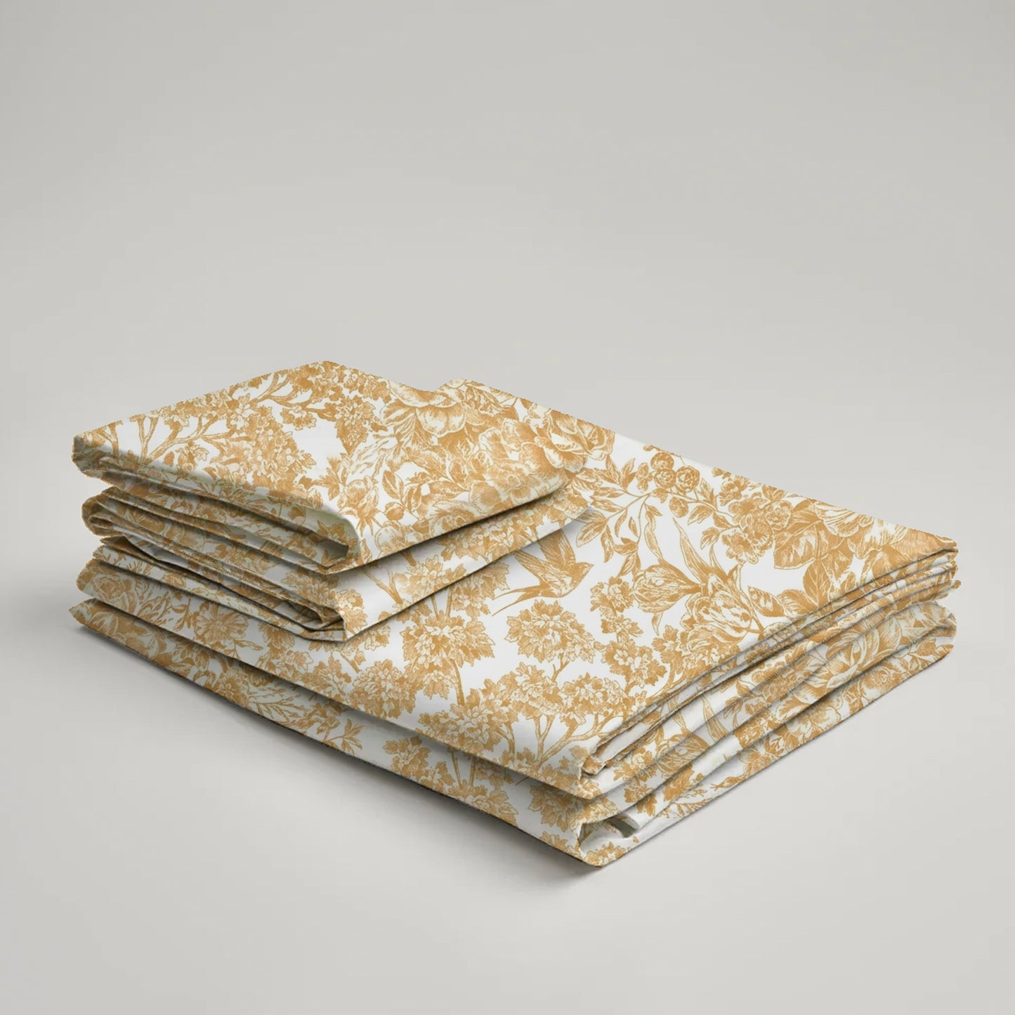 Golden Bird Flat sheet Set