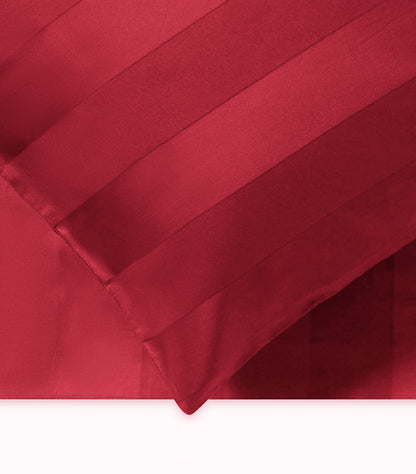 Poppy Stripe Sateen Flatsheet Set