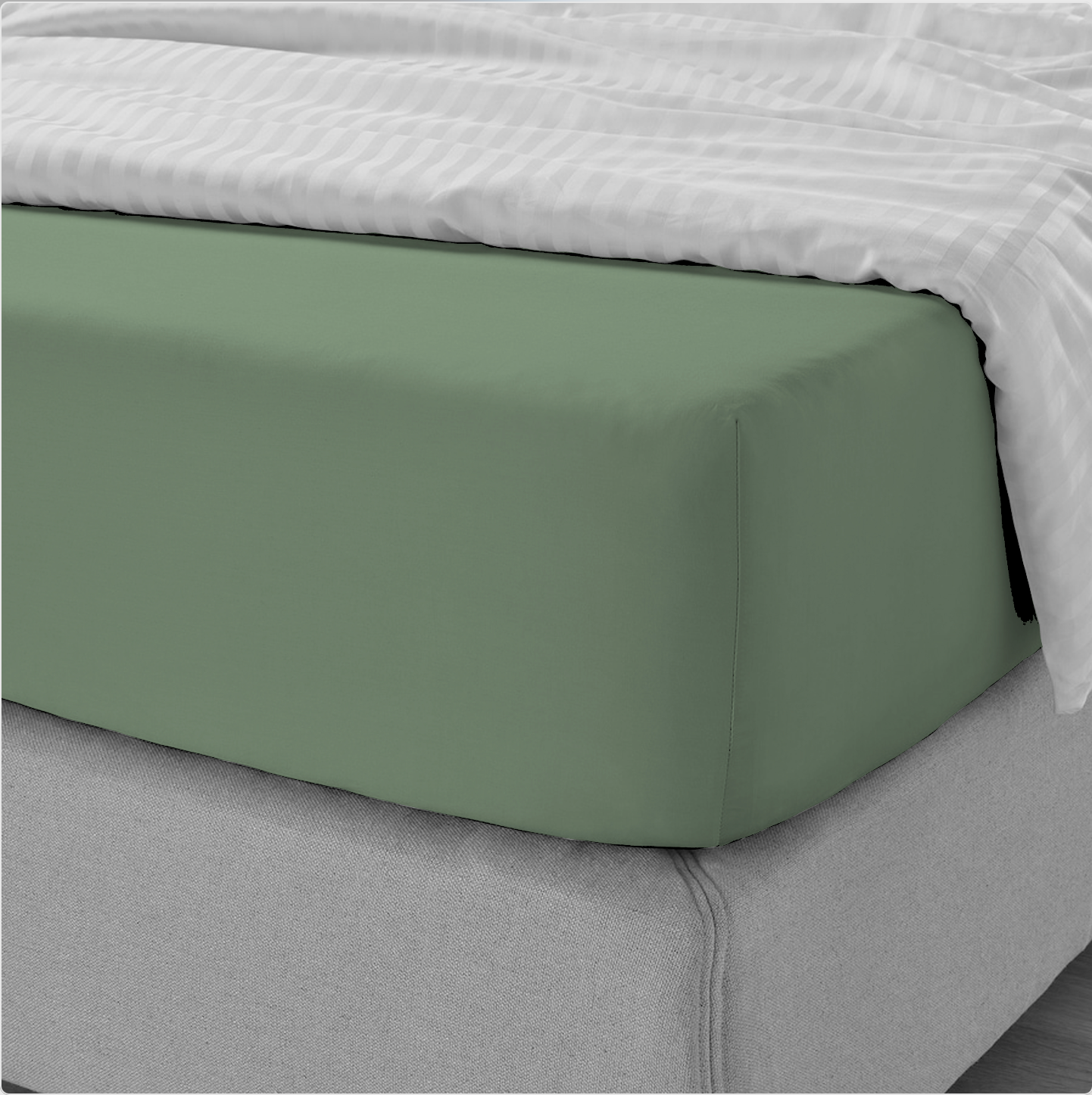 Smoke Green Fitted Sheet