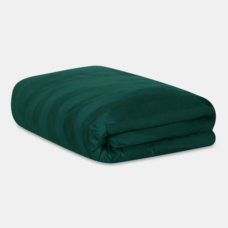 Teal Stripe Sateen Duvet Set