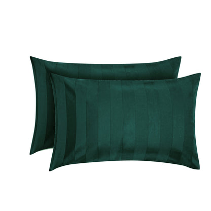 Teal Stripe Stripe Sateen Flatsheet Set