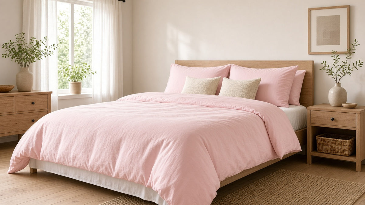 Baby Pink Duvet Cover Set
