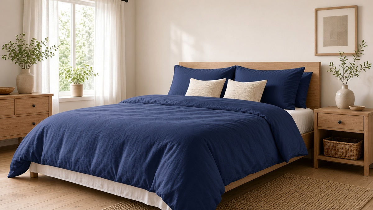 Navy Blue Duvet Cover set