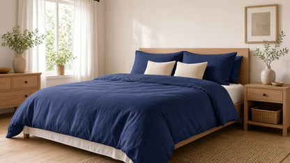 Navy Blue Duvet Cover set