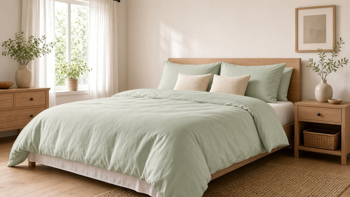 Sage Green Duvet Cover Set