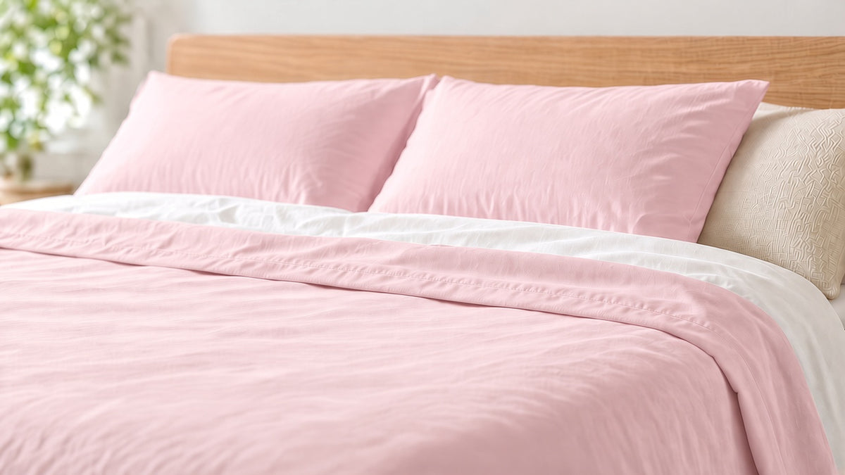 Baby Pink Flat Sheet Set