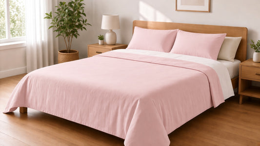 Baby Pink Flat Sheet Set