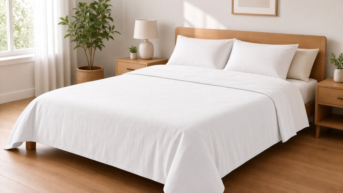 Brilliant White Flat Sheet Set