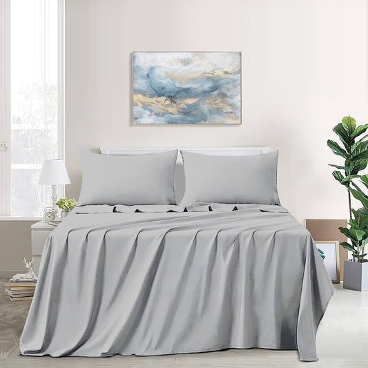 Glacier Grey Flat Sheet Set