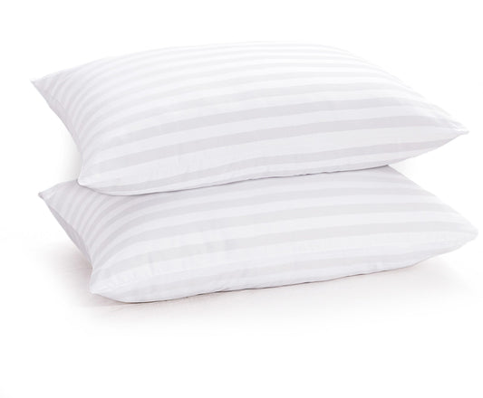 2 Bright White Sateen Pillowcovers