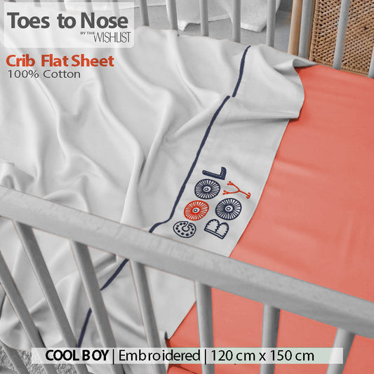 Cool Boy Crib Flat Sheet