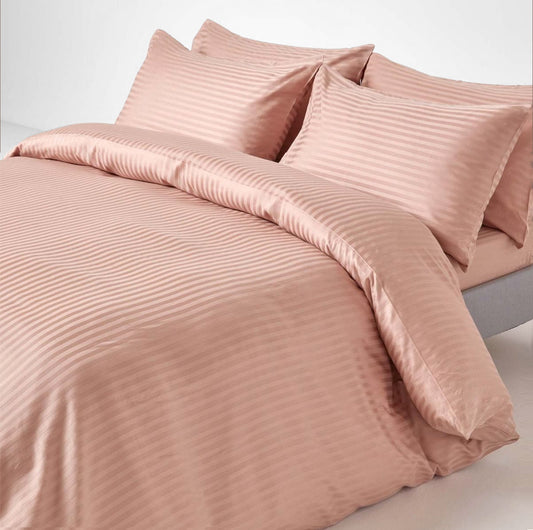 Blush Stripe Sateen Duvet Set