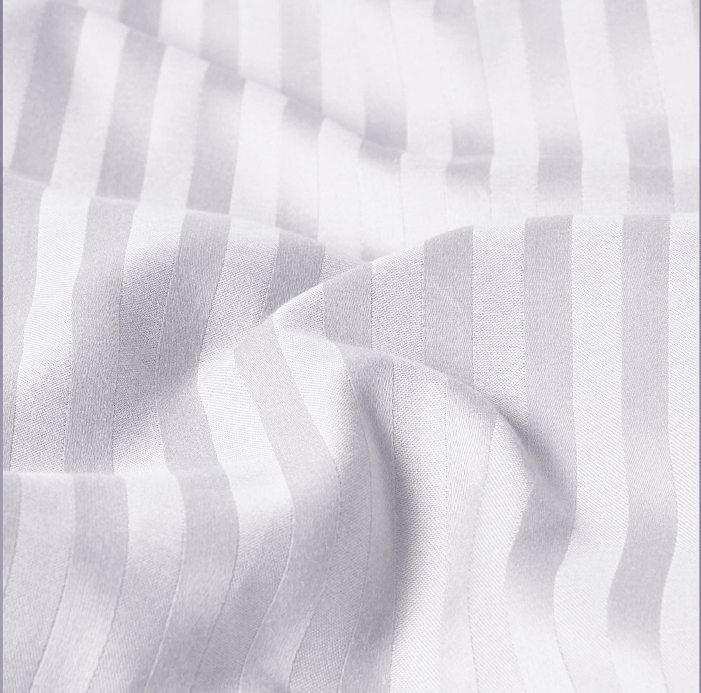White Stripe Sateen Duvet Set