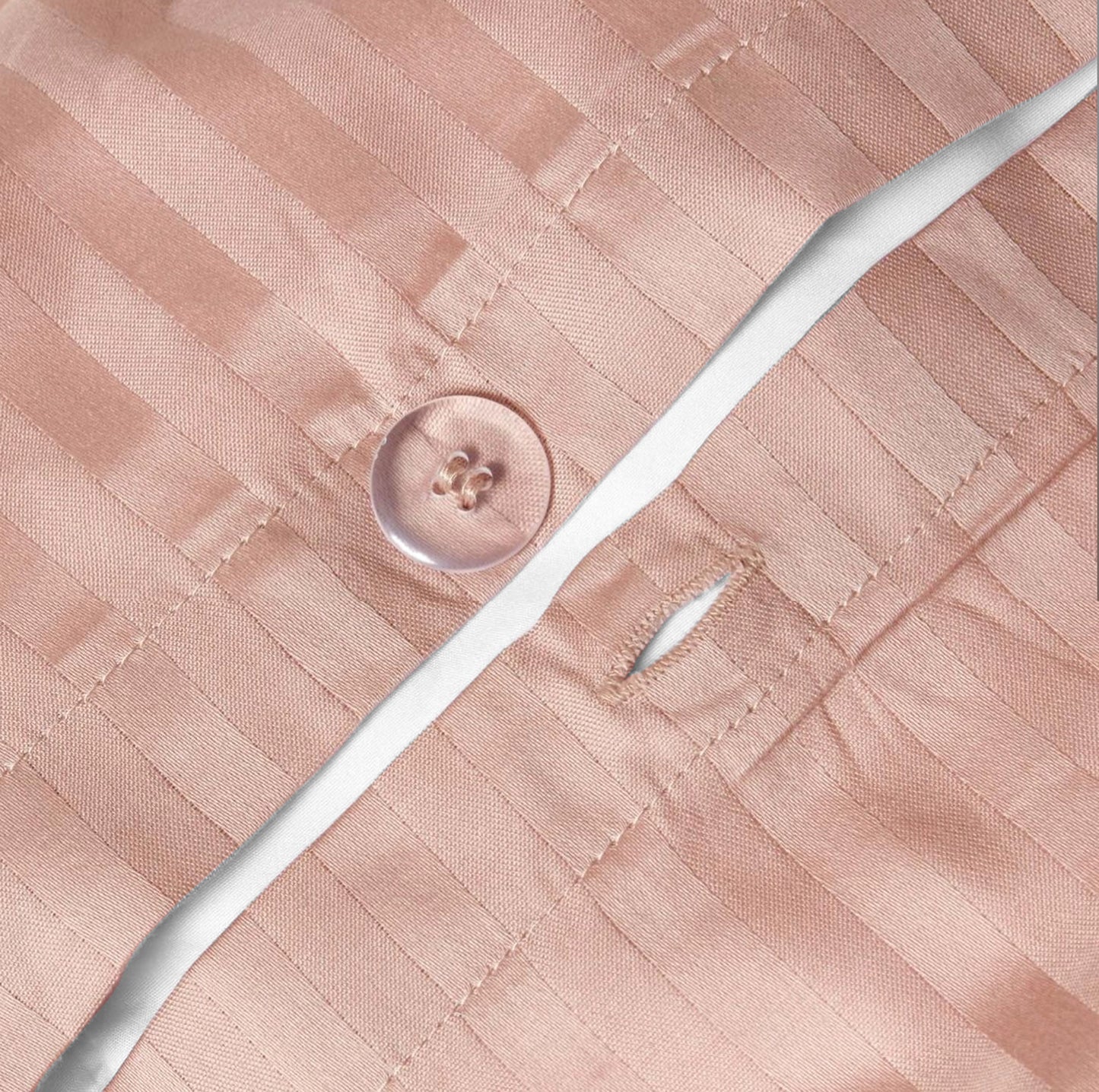 Blush Stripe Sateen Duvet Set