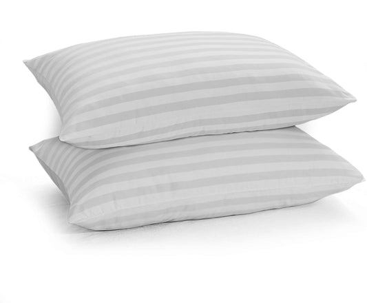 2 Glacier Grey Sateen Pillowcovers