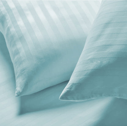 Cloud Stripe Sateen Duvet Set