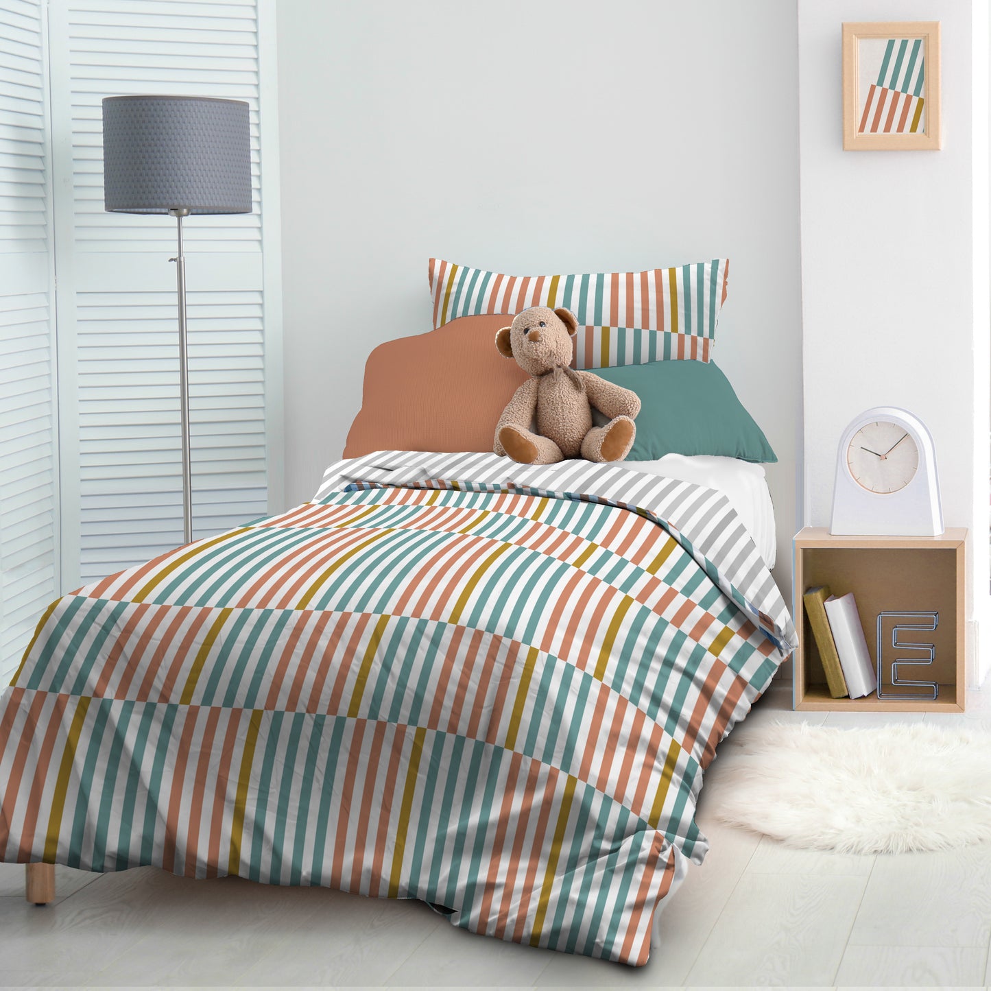 Shifted Stripes Duvet Cover Set