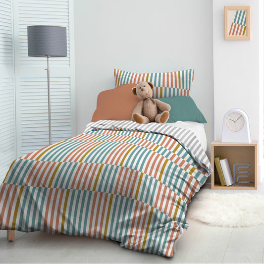 Shifted Stripes Duvet Cover Set