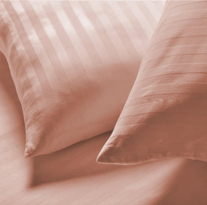 Blush Stripe Sateen Duvet Set
